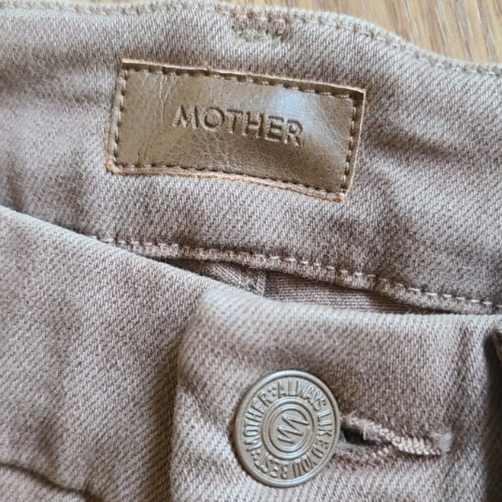 NEW NWOT! MOTHER HIGH WAISTED LOOKER ANKLE FRAY stretch DENIM jeans sz 25 - Picture 7 of 10